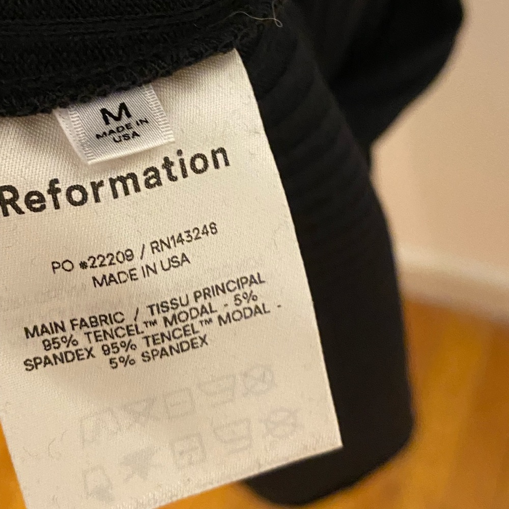 NEW Reformation Bliss Dress Black - Picture 7 of 8